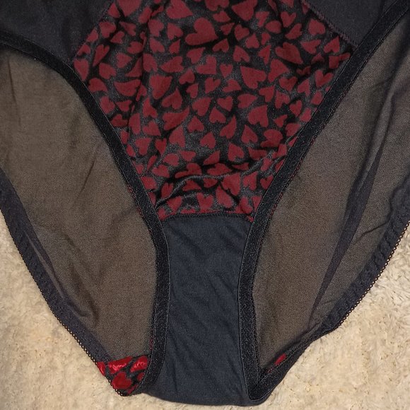 NWOT ~ Lane Bryant's Intimates Sheer Panties w/ Bright Red Hearts (Size: 26/28) - Picture 4 of 5